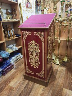 Аналой з дсп з наклейкою оракал та тканиною 5412-tk фото