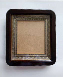 Кіот зі склом для ікон лакований під темне дерево, розмір 23&times;26см. 14919-at фото