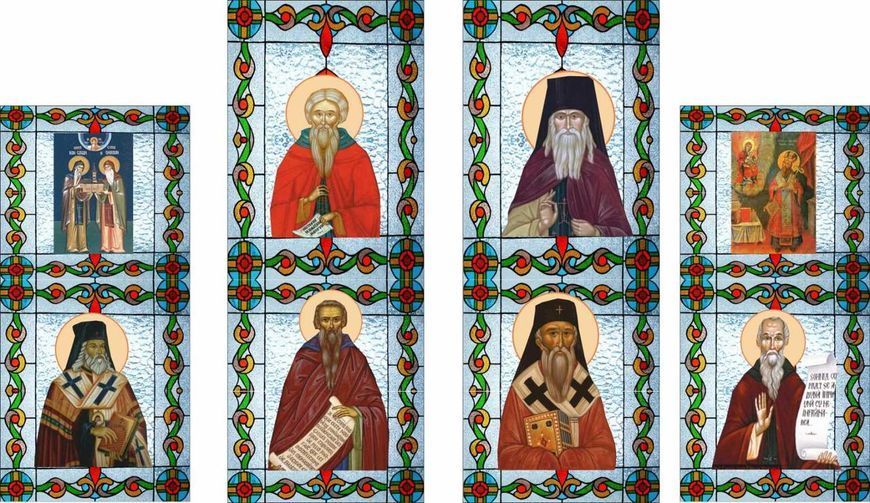 Вітражі з плівки оракал Святі Мужі (УФ друк) 11998-s фото