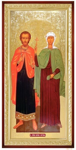 Святые Адриан и Наталия христианская икона для церкви 1013 фото