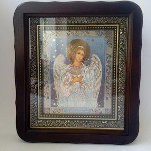 Ангел Захисник ікона в кіоті під лак 26*23см 12153-n фото
