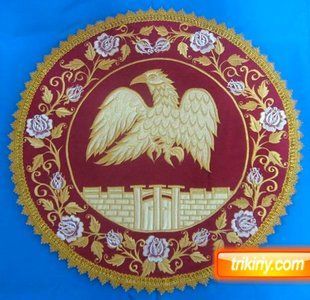 Орелец вышитый габардин 70*70см (можно на бархате) 3216-32f фото