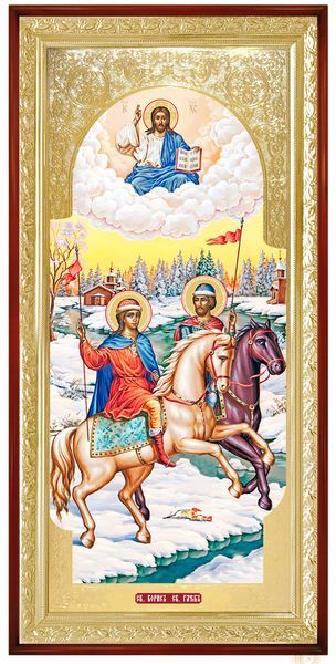 Святі Борис і Гліб велика храмова ікона 1025 фото