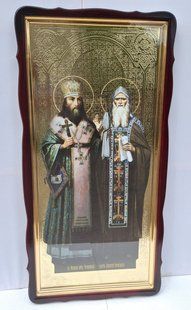 Святой Феодосий и Лаврентий Черниговский, икона 120*60 см 16167-v фото