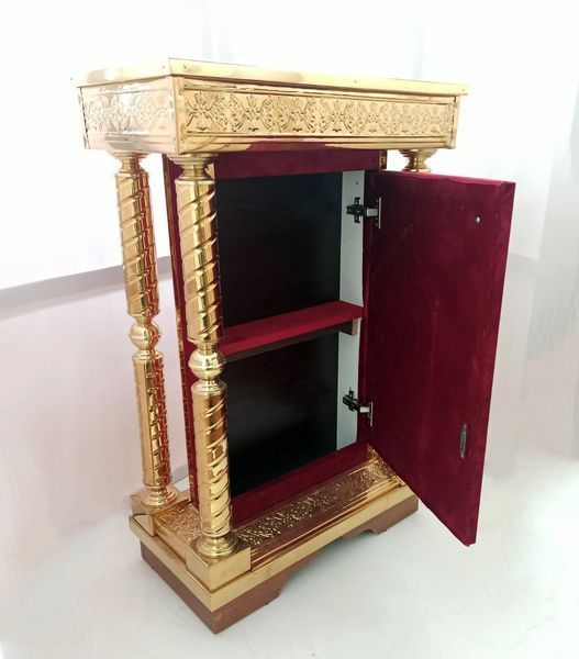 Православний жертовник з карбуванням 60 &times; 30 &times; 80 см висота (спецзамовлення) 7114-tk фото