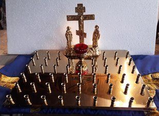 Кришка панихидного столика з свічниками на 50 св. 2464-tk фото