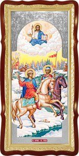 Святые Борис и Глеб большая икона для церкви 1256 фото