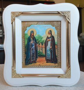 Зосима та Савватій соловецькі ікона 19х17см 10806-n фото