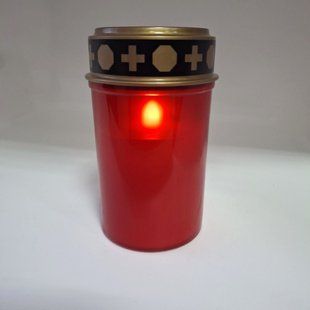 LED Свічка для кладовища червоного кольору (білого) 10251 фото