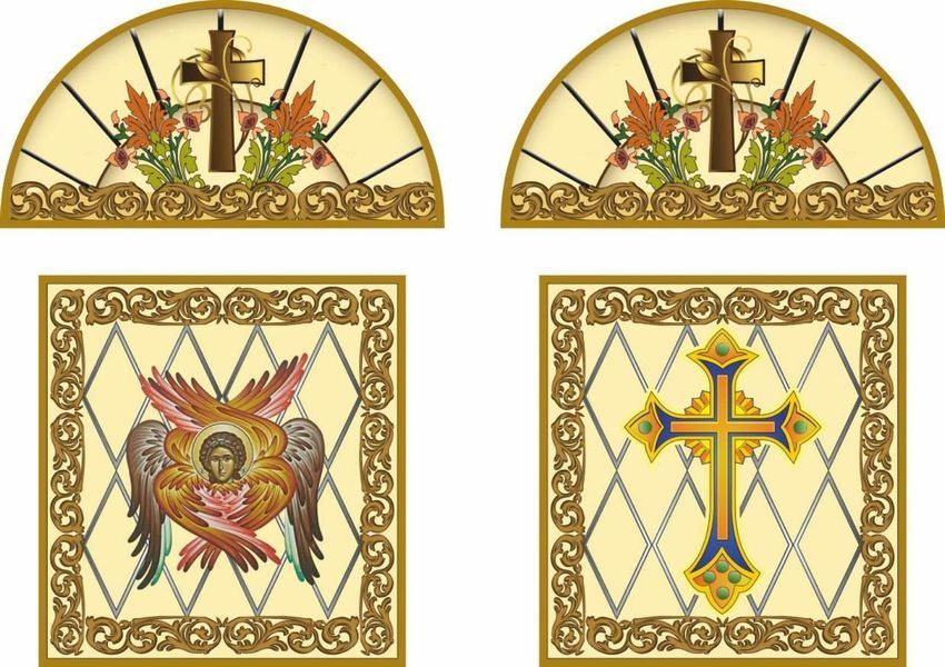 Вітражі з плівки оракал Святі Сили (УФ друк) 11995-s фото