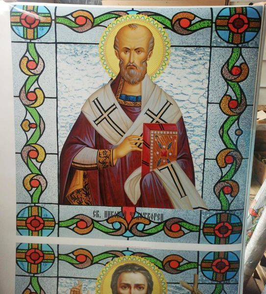 Вітражі з плівки для вікон храму (плівка оракал) 5542-tk фото